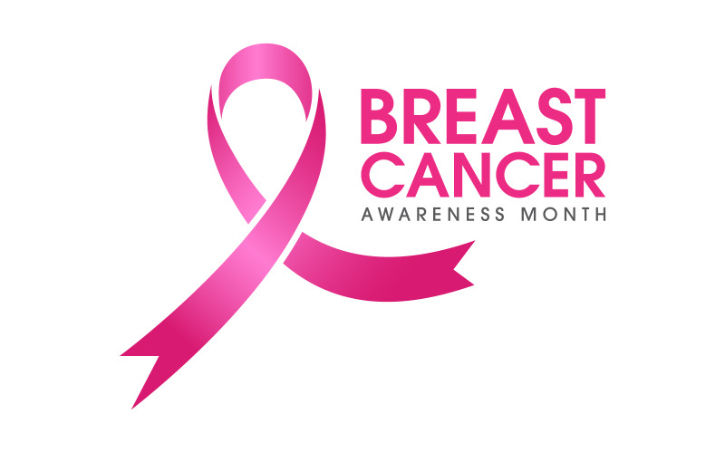 Pink ribbon breast cancer event Vector illustration design v.6 Logo Template
