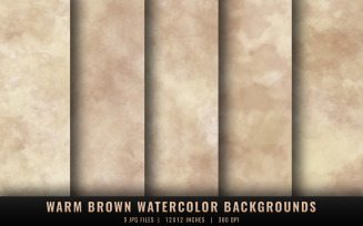 Warm Brown Watercolor Backgrounds