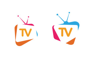 Online TV Channel Logo Design Template, Live Streaming Logo Concept v.4