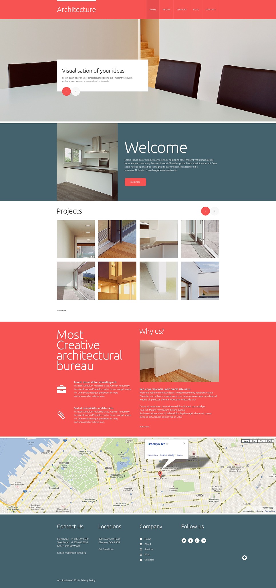 Architecture Responsive Website Template #48558