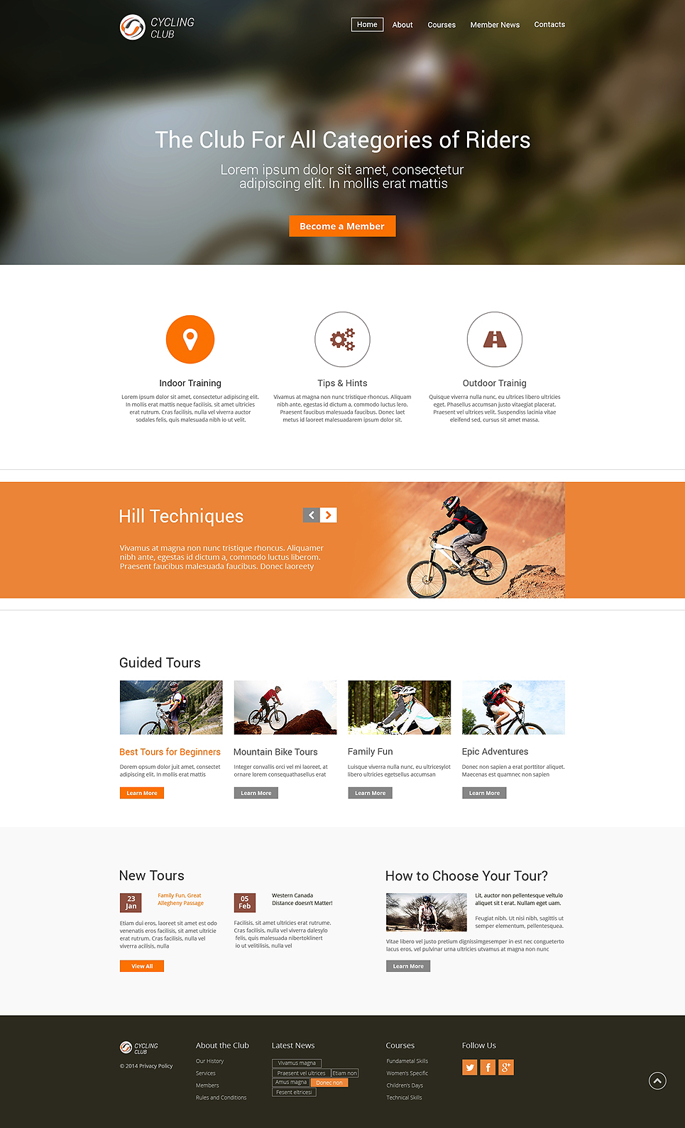 Cycling Responsive Website Template New Screenshots BIG