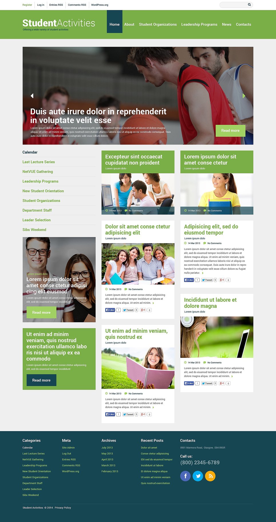 Education Responsive WordPress Theme New Screenshots BIG