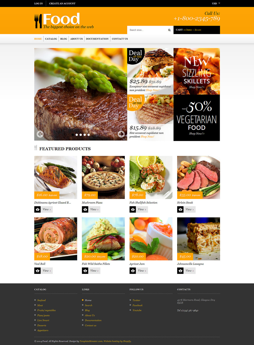 Food Store Responsive Shopify Theme New Screenshots BIG