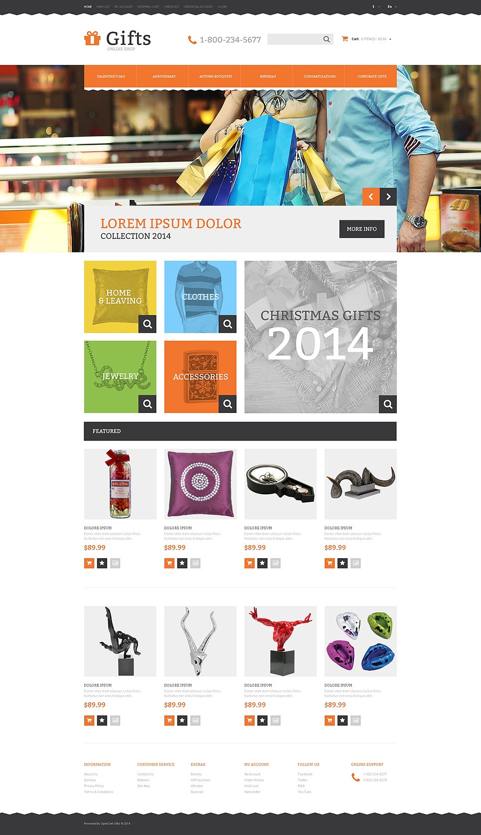 Gifts Store Responsive OpenCart Template New Screenshots BIG