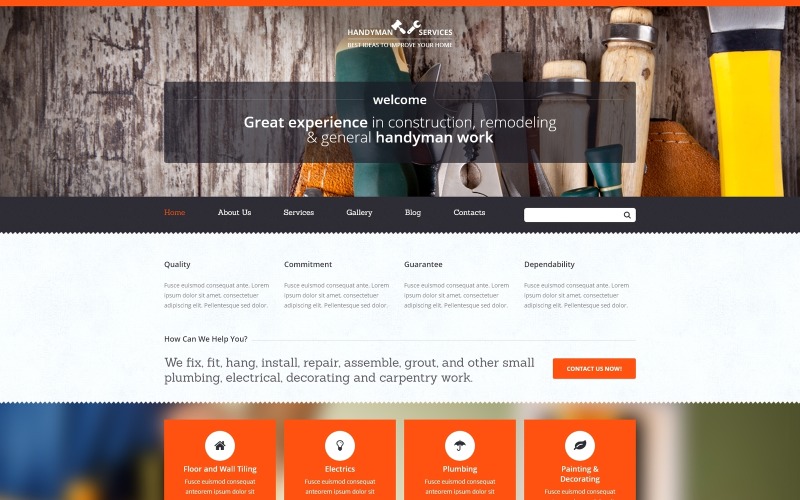 Home Repairs Responsive Joomla Template