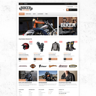 Motorcycle Stuff PrestaShop Theme