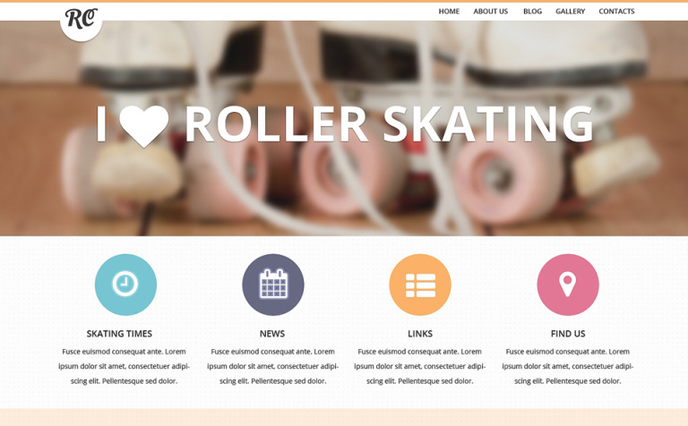 Skating Responsive Website Theme Big Screenshot Skating Responsive Website Template New Screenshots BIG