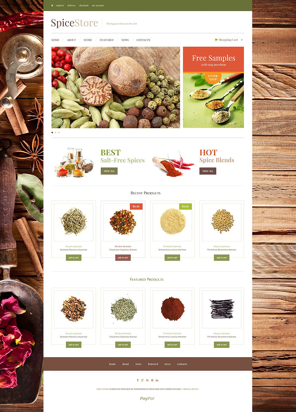 Spice Shop WooCommerce Theme New Screenshots BIG