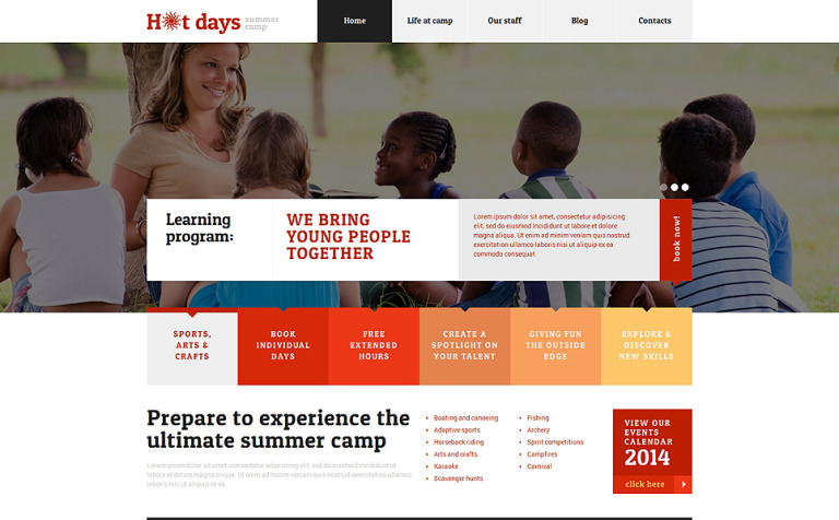 Summer Camp WPML ready WordPress Theme Big Screenshot Summer Camp Responsive WordPress Theme New Screenshots BIG