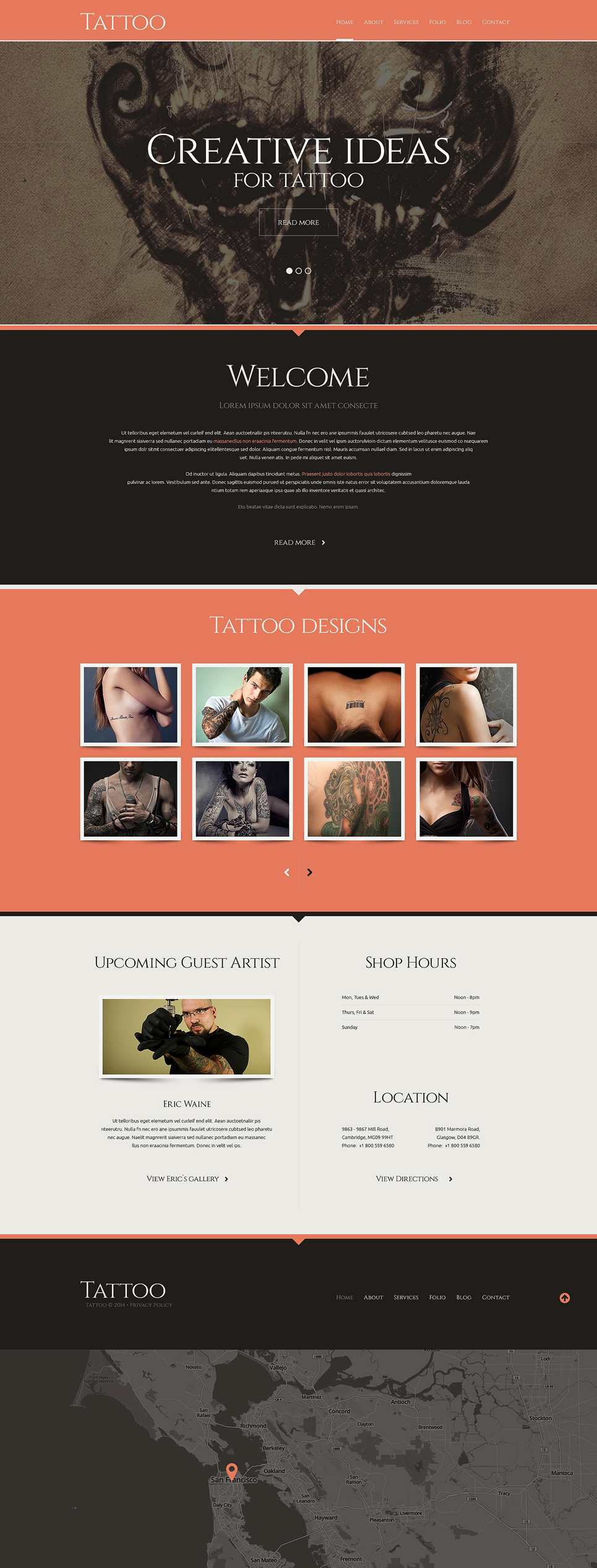 Tattoo Salon Responsive WordPress Theme New Screenshots BIG