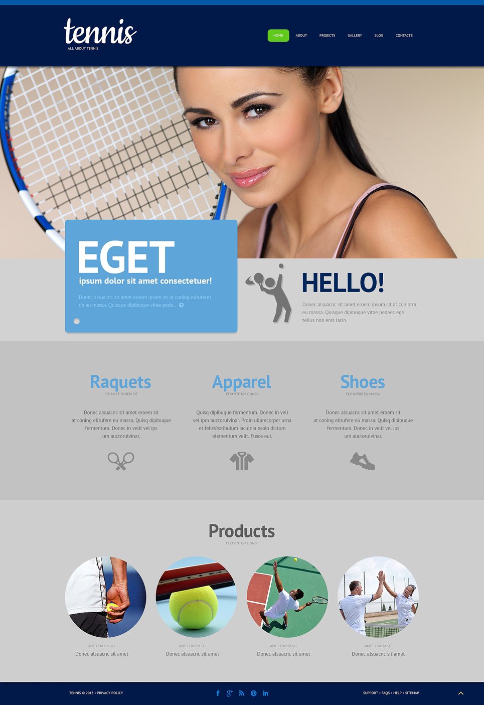 Tennis Responsive WordPress Theme New Screenshots BIG