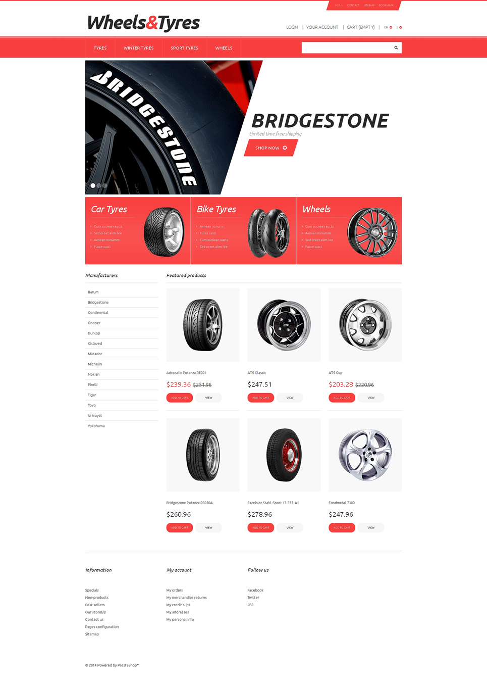 Wheels and Tyres PrestaShop Theme New Screenshots BIG