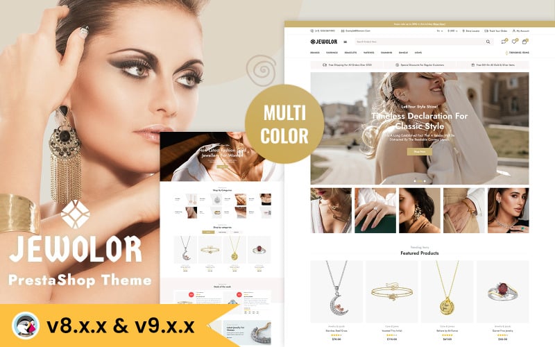 Jewolor - Handcrafted Jewelry Store Prestashop Theme PrestaShop Theme