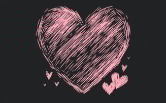 Pink Scribble Heart PNG, Hand-Drawn Heart Clipart, Cute Digital Download, Valentine’s Day