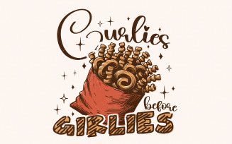 Curlies Before Girlies PNG, Valentine Day Sublimation, Digital Design Download, Little Boy PNG,