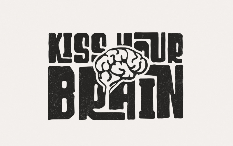 Kiss Your Brain Png, Teacher Appreciation Png, Back To School Png, Mental Health Png, Teacher Gift, Illustration