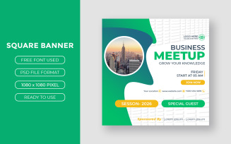 Business Meetup Social Media Square Post Template