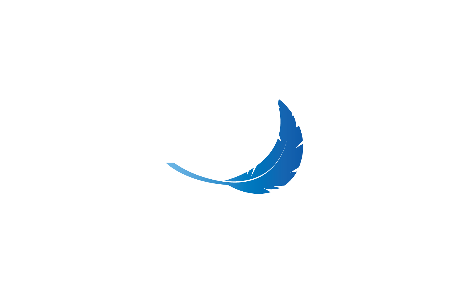 Feather logo design icon template #485449 - TemplateMonster