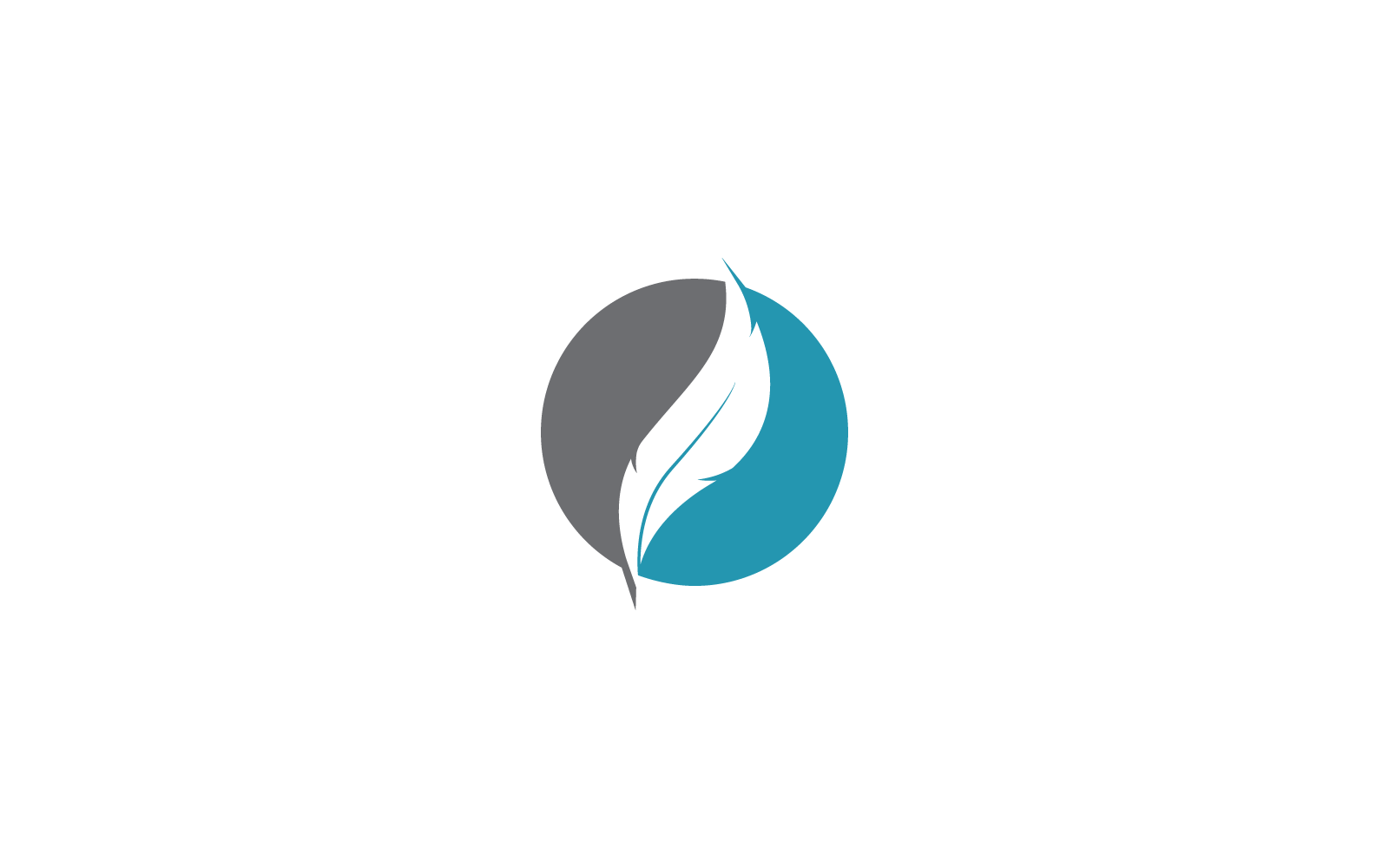 Feather logo design icon vector template