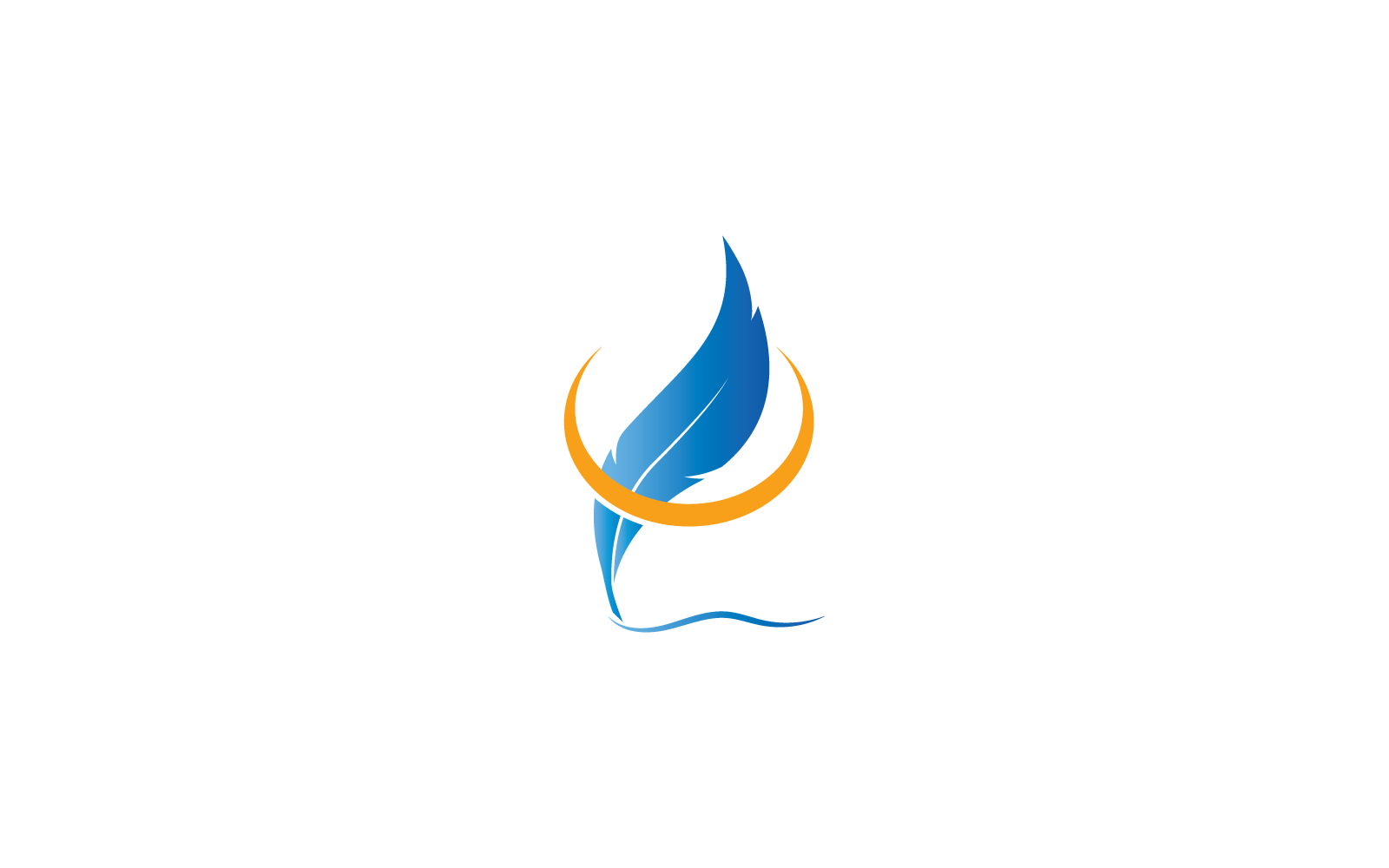 Feather logo illustration vector template