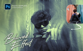 Grunge Blur Photo Effect - Photoshop Template