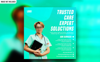 Medical Social Media Promotional Ads Vector Banner Template
