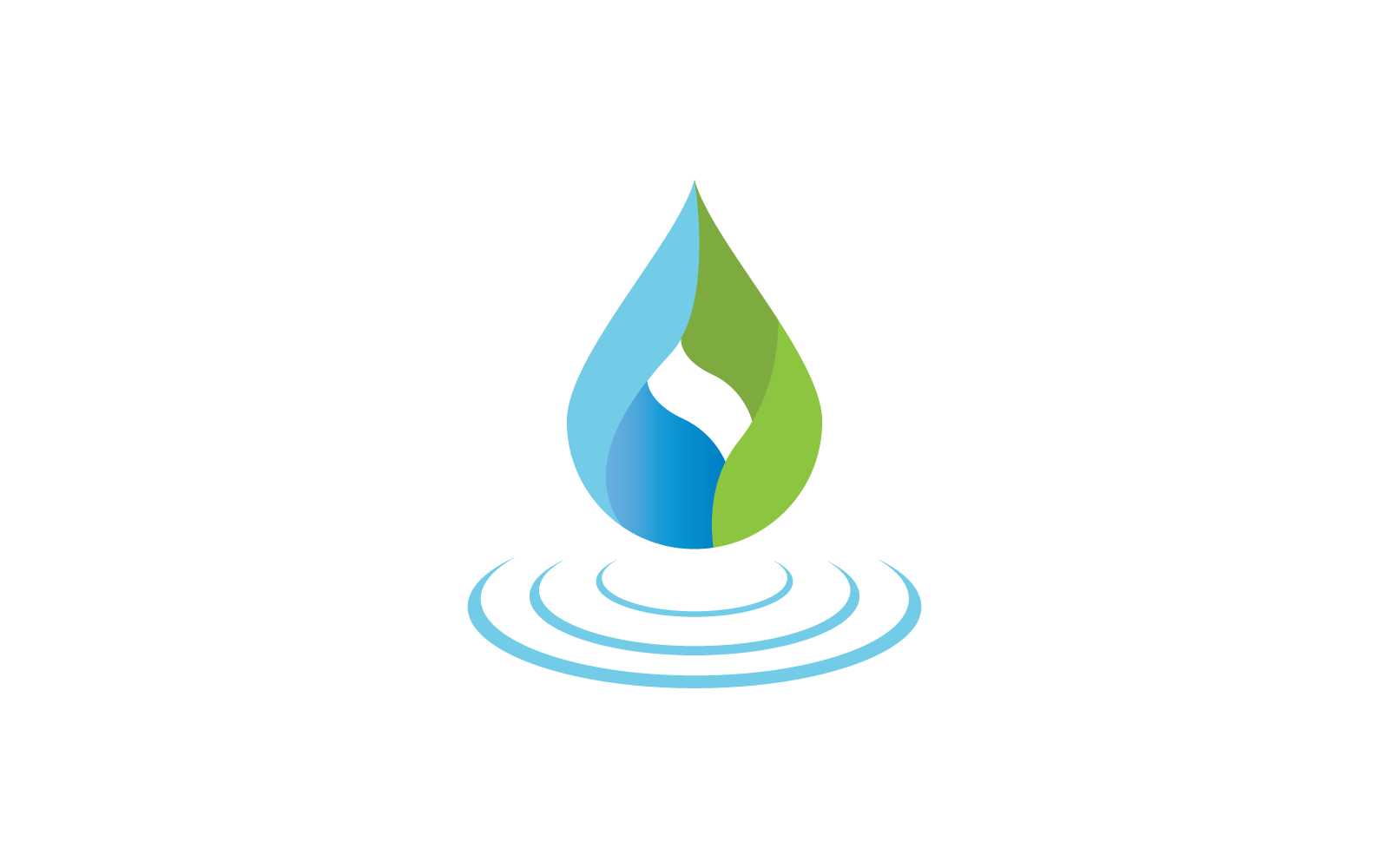 Szablon logo z ilustracją kropli wody