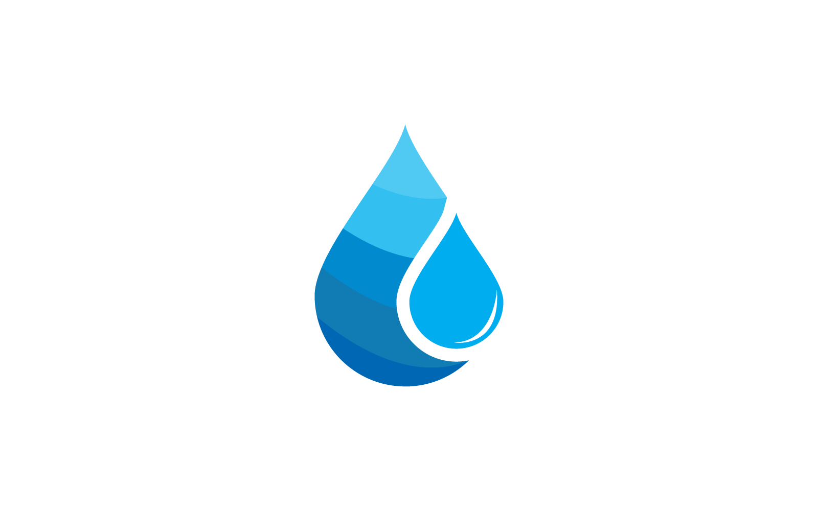Wassertropfen-Logo-Design-Vektor-Illustration