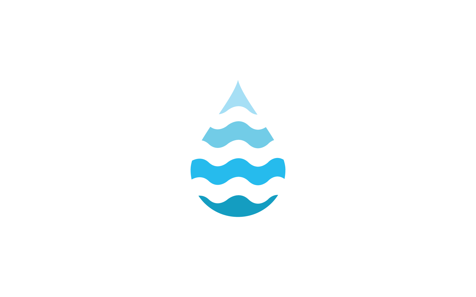 Water drop design logo vector template