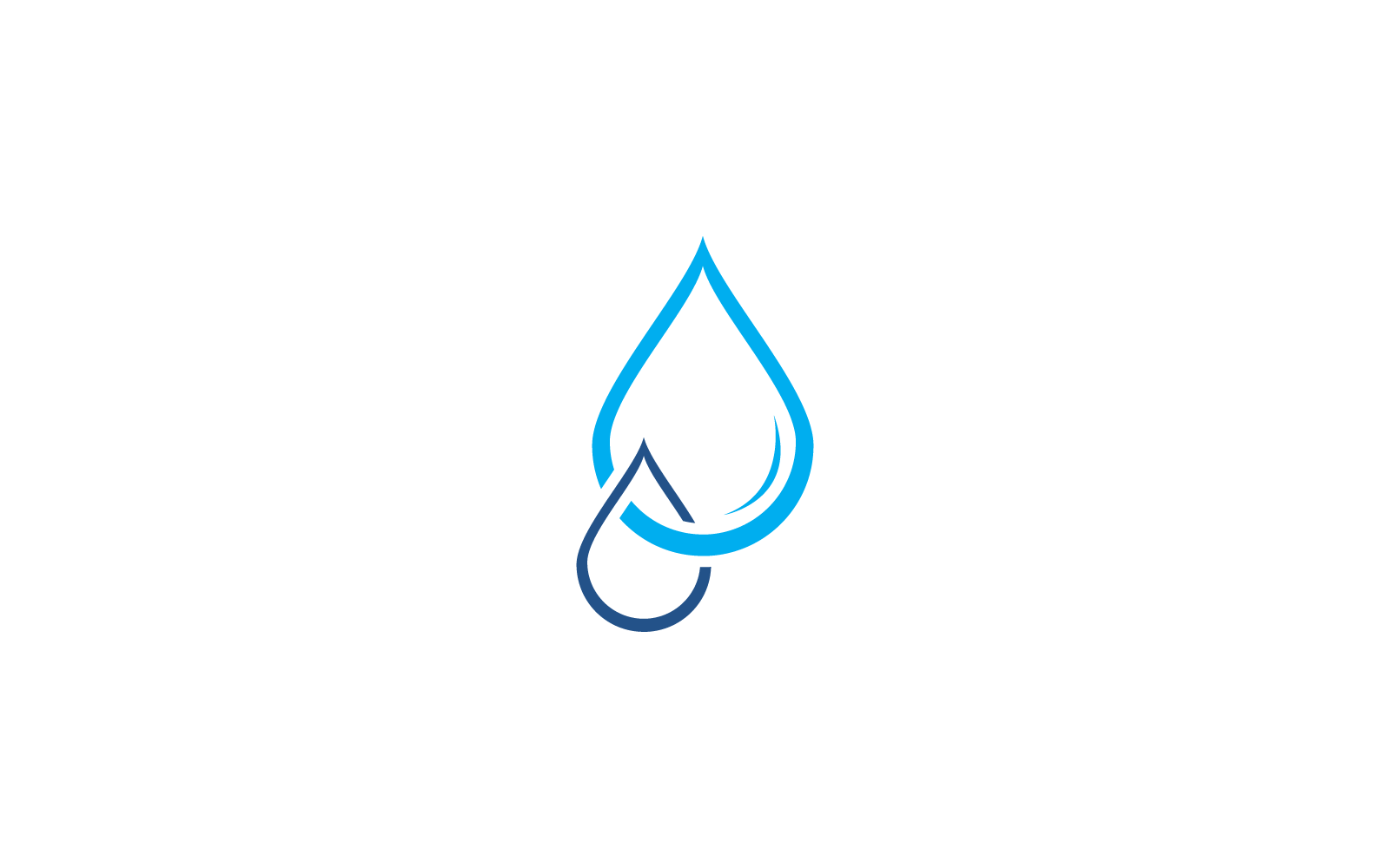 Water drop flat design illustration vector template
