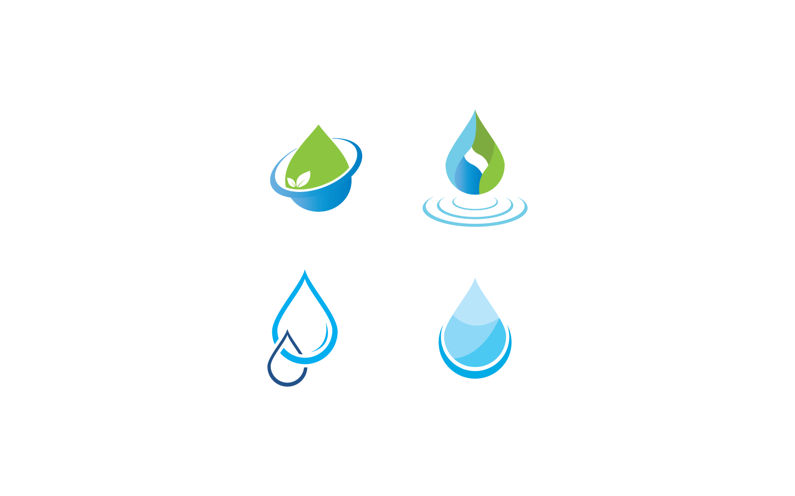 Waterdruppel pictogram illustratie vector sjabloon
