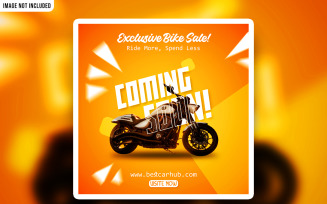 Creative Bike sales Social Media Promotional PSD Banner Template