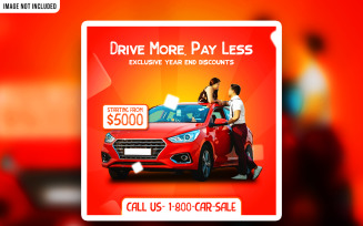 Creative Car rent Social Media Promotional PSD Banner Template