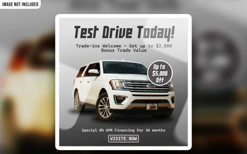 Creative Car Sales Social Media Promotional PSD Banner Template