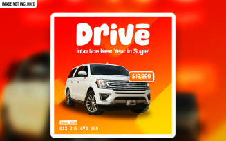 Creative Car Social Media Promotional PSD Banner Template