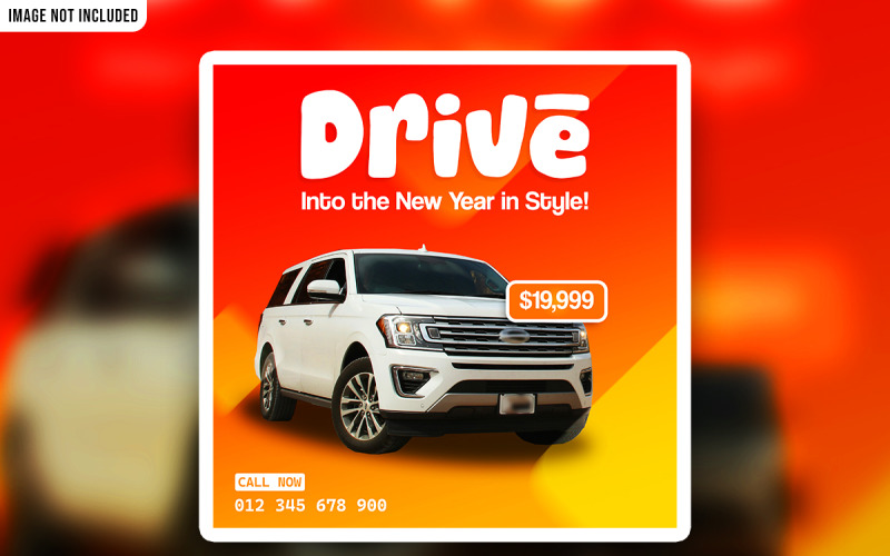 Creative Car Social Media Promotional PSD Banner Template