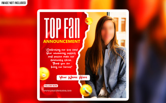 Creative Top fan Social Media Promotional PSD Banner Template