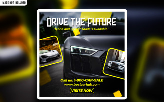 Luxury car rent Social Media Promotional PSD Banner Template