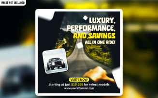 Luxury car sales Social Media Promotional PSD Banner Template