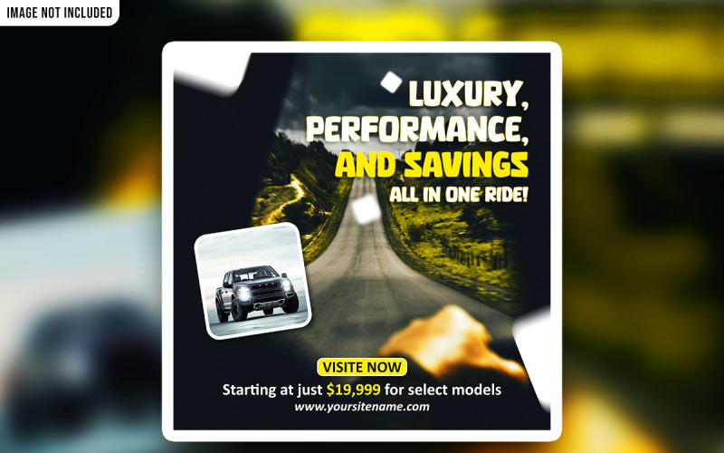 Luxury car sales Social Media Promotional PSD Banner Template
