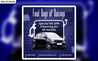 Modern Car rent Social Media Promotional PSD Banner Template
