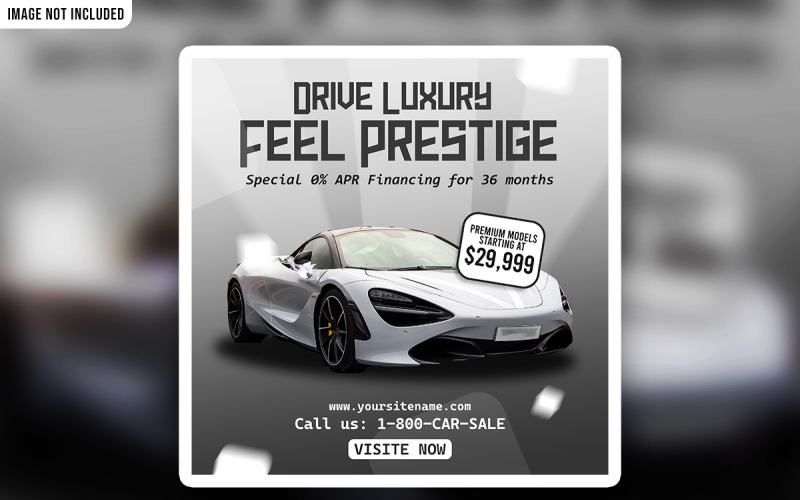 Modern Car sale Social Media Promotional PSD Banner Template