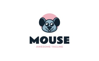 Mouse Simple Mascot Logo 3