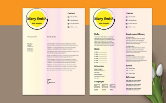 White And Combiantion Resume Template