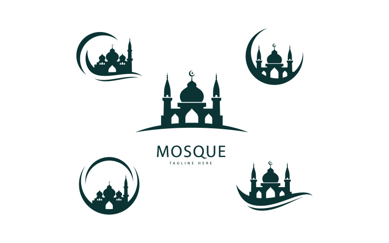 Mosque Logo Template, Islamic Concept Design Creative Symbol 13
