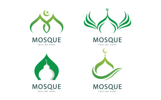 Mosque Logo Template, Islamic Concept Design Creative Symbol 15
