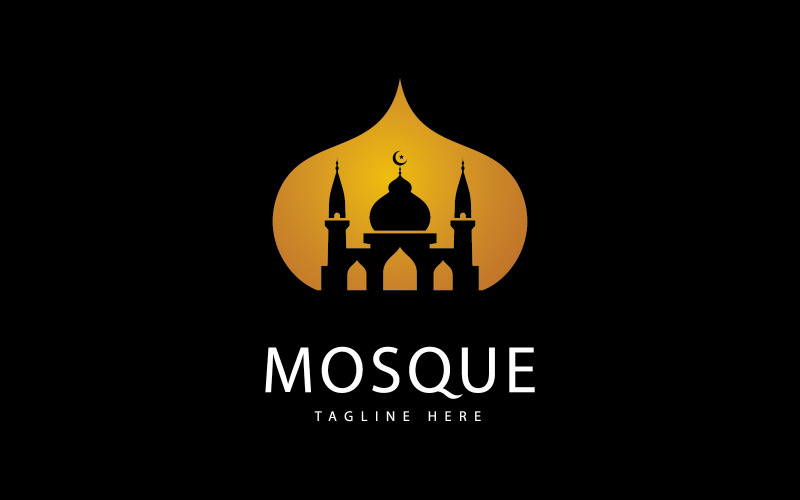 Mosque Logo Template, Islamic Concept Design Creative Symbol 9