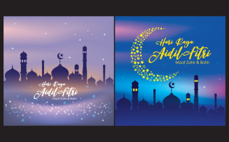 Muslim element abstract for greeting banners. Islamic event day icon design template v.1