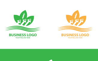 A Green growth logo for your business and company brand identity, A modern logo.