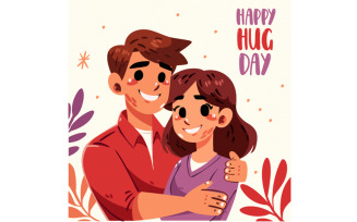 Hand Drawn Hug Day Illustration (1)